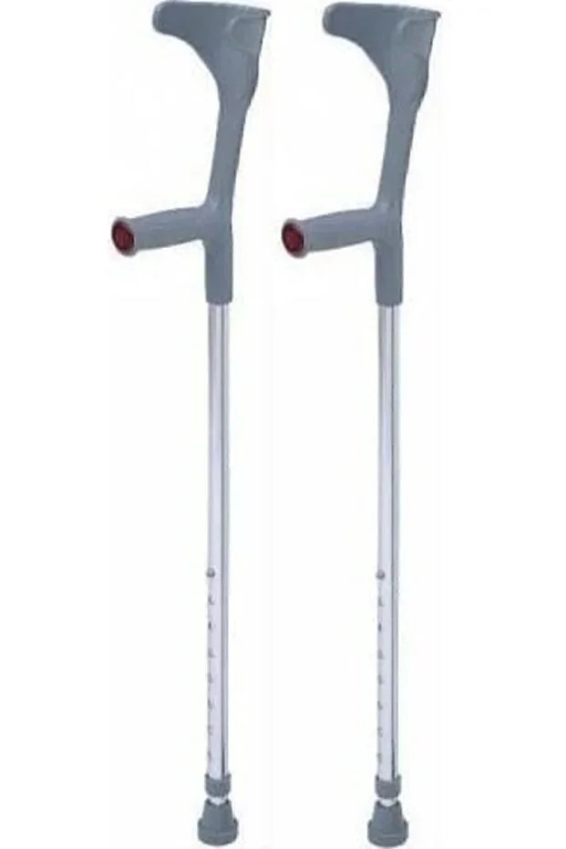 CSR Lüx Gri Çift Kanedyen Koltuk Değneği Ayarlanabilir Dirsek Destekli Baston